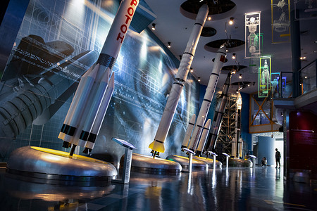 科技太空上海科技馆卫星火箭背景
