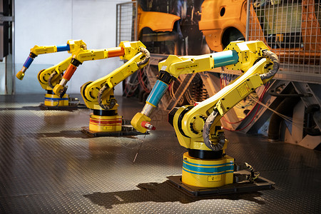 工业科技感维修机器人背景