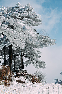 雪后黄山背景图片