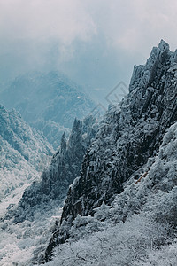 雪后黄山景区高清图片素材