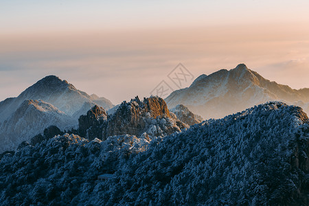 雪后黄山大寒高清图片素材