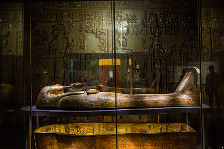埃及木乃伊展馆古埃及高清图片