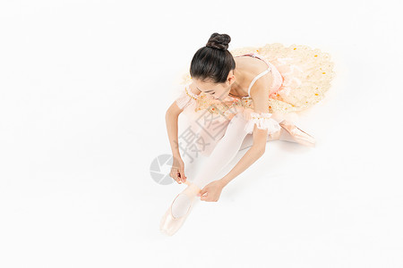 传媒艺考舞蹈芭蕾系鞋带特写背景