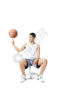 篮球运动员转球高清图片