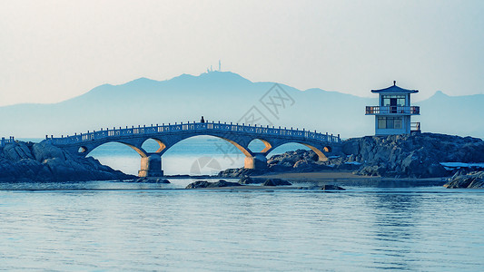 三孔石桥背景图片
