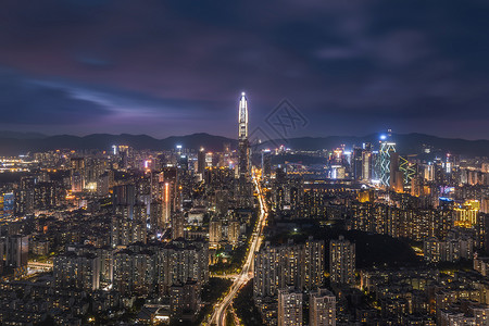 深圳缤纷夜景城市背景高清图片素材