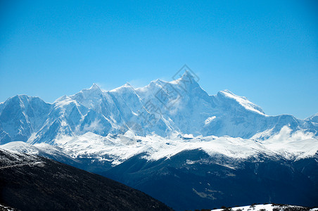 材喜马拉雅山脉南迦巴瓦峰背景