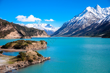 水蓝背景西藏然乌湖背景