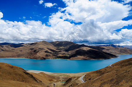 碧玉湖羊卓雍措背景