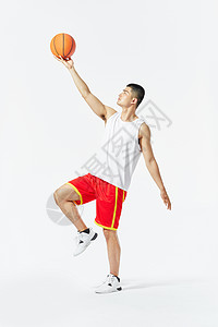 篮球运动员上篮动作高清图片
