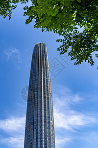 天津环球金融中心白云高清图片素材