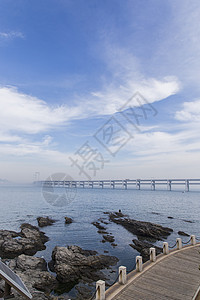 大桥栏杆大连跨海大桥景区背景