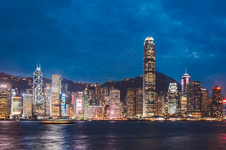 香港维多利亚港风景大楼高清图片素材