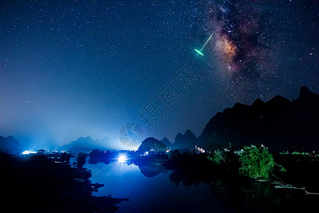 桂林银河星空背景图片