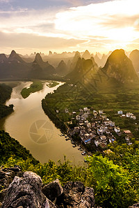 桂林山水风光自然背景高清图片素材