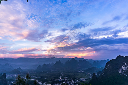 桂林山水风光日出高清图片素材