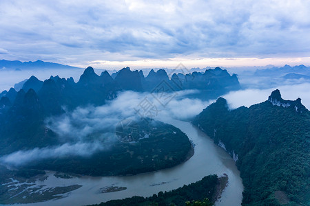 桂林山水风光夕阳高清图片素材