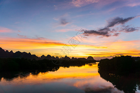 桂林山水风光夕阳高清图片素材