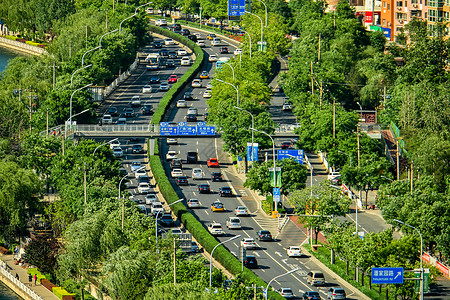 北京城市道路交通繁忙高清图片素材