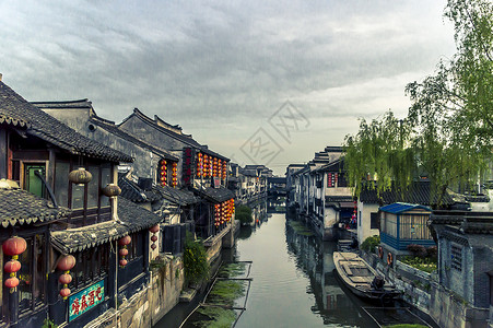 西塘古镇景色中国风高清图片素材