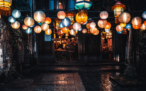 乌镇春节灯笼图片