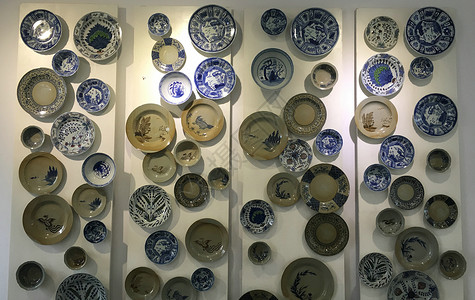 陶瓷展示景德镇陶瓷民俗博物馆背景