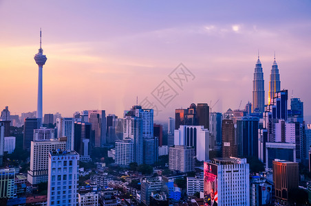 吉隆坡天际线背景图片