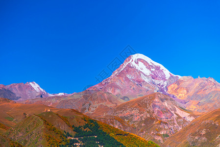 卡兹别吉山卡兹别克山格鲁兹高清图片