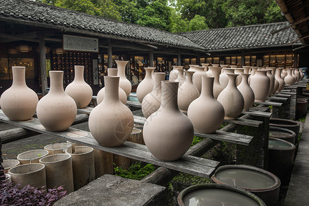 古陶瓷古窑花瓶土坯背景