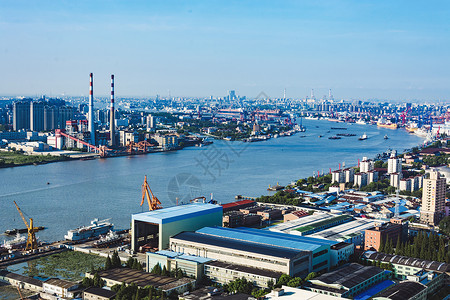 上海黄浦江码头背景图片
