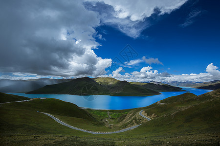 羊湖背景图片