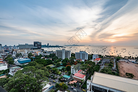 泰国沿海城市芭提雅风光背景图片