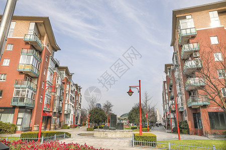 多层小区泰晤士小镇居住区住宅楼背景