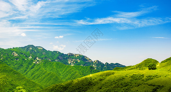 秦岭徒步观大美风光背景图片