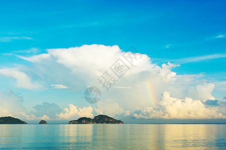 海边彩虹菲律宾海边风光背景