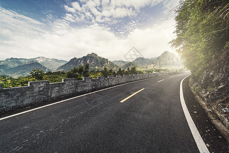 无人公路道路公路山路背景