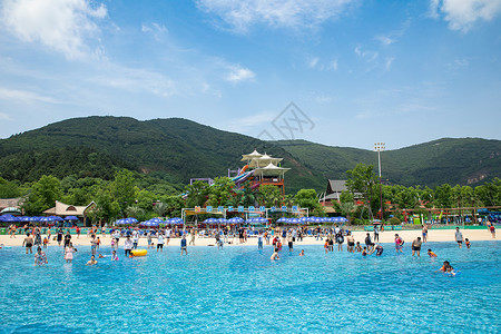 夏季泳池苏州水上乐园背景