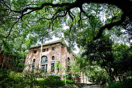 广州中山国立大学古式建筑背景