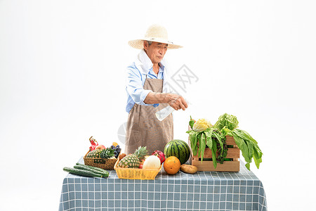 菜农整理素菜图片