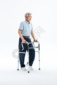 老年人健步康复高清图片