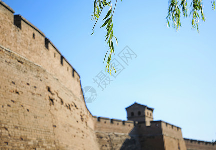 平遥古代城墙中式建筑高清图片素材