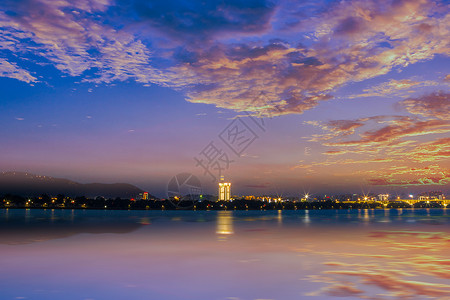 长沙湘江夜景背景图片