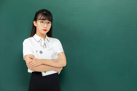 年轻女性教师形象背景