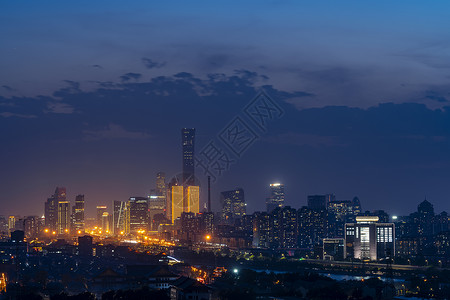 夜景北京站国贸地标高楼高清图片素材