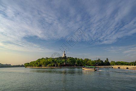 北海公园的白塔背景