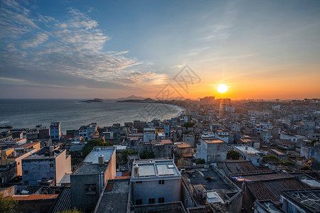 福建东山马銮湾日落图片