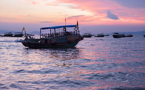 广东省惠州市巽寮湾景区海边夕阳风光高清图片