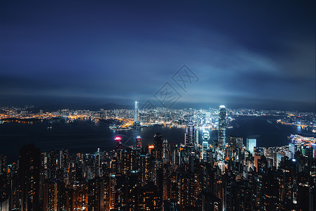 堆栈合成香港城市风光背景