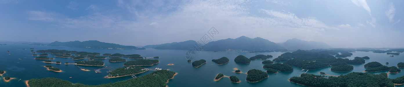 岛屿风景江西九江庐山西海风景区全景长片背景