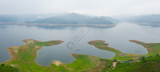 山水河流风光雾气高清图片素材